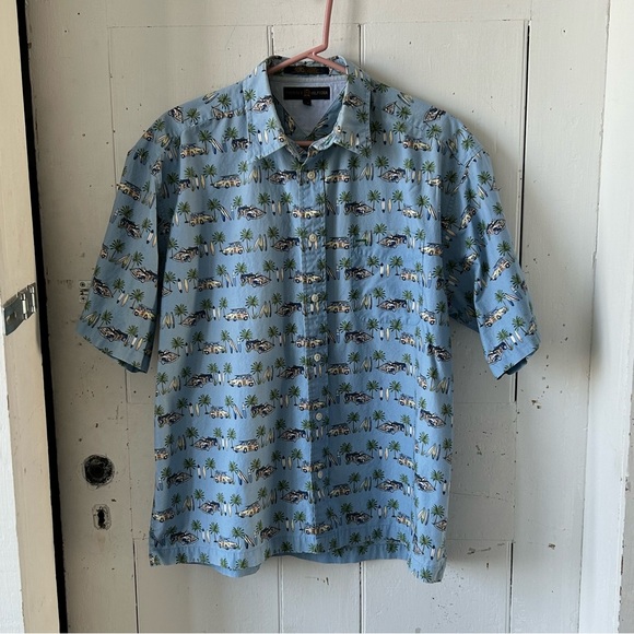 Tommy Hilfiger Hawaiian Surf Board Novelty Print Button Down Shirt - Picture 5 of 13